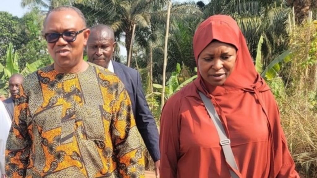 L-R: Peter Obi and Aisha Yesufu. [Facebook]