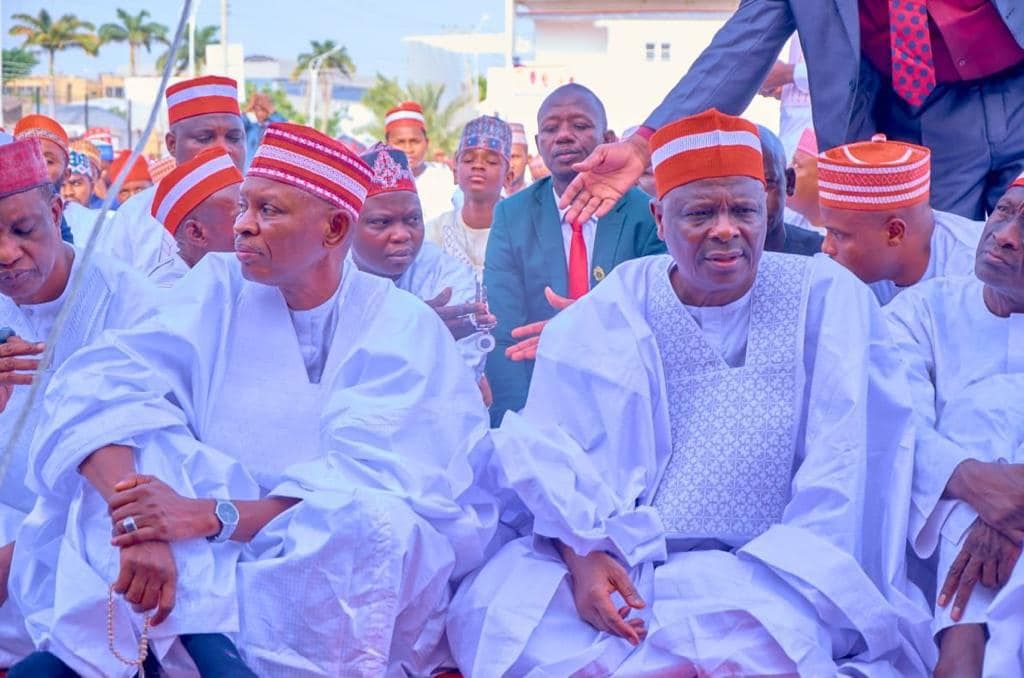 L-R: Gov Kabir Yusuf and Senator Rabiu Kwankwaso. [Facebook]