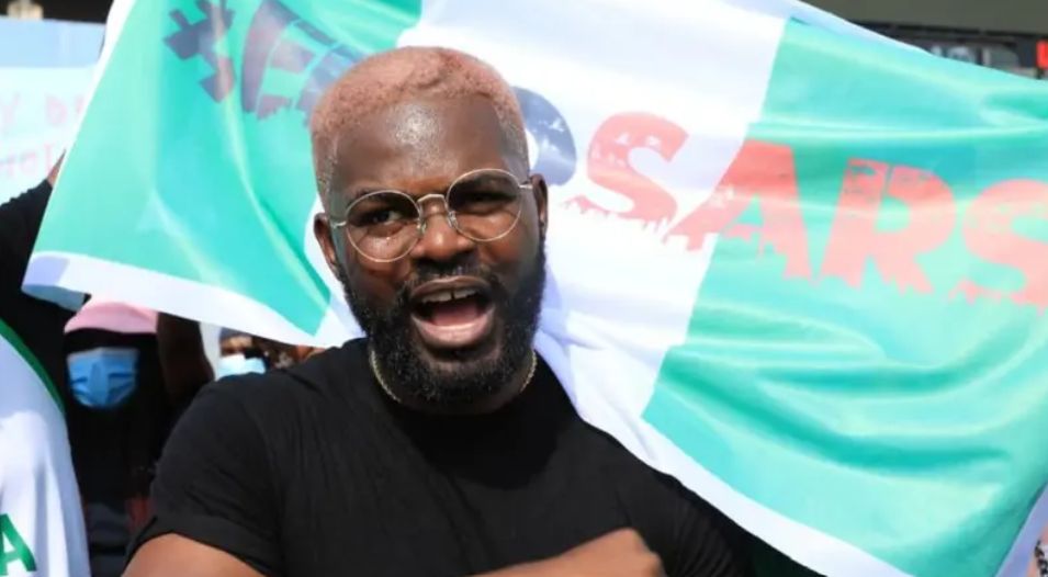 Falz was a prominent figure during the 2020 ENDSARS protest [BBC]