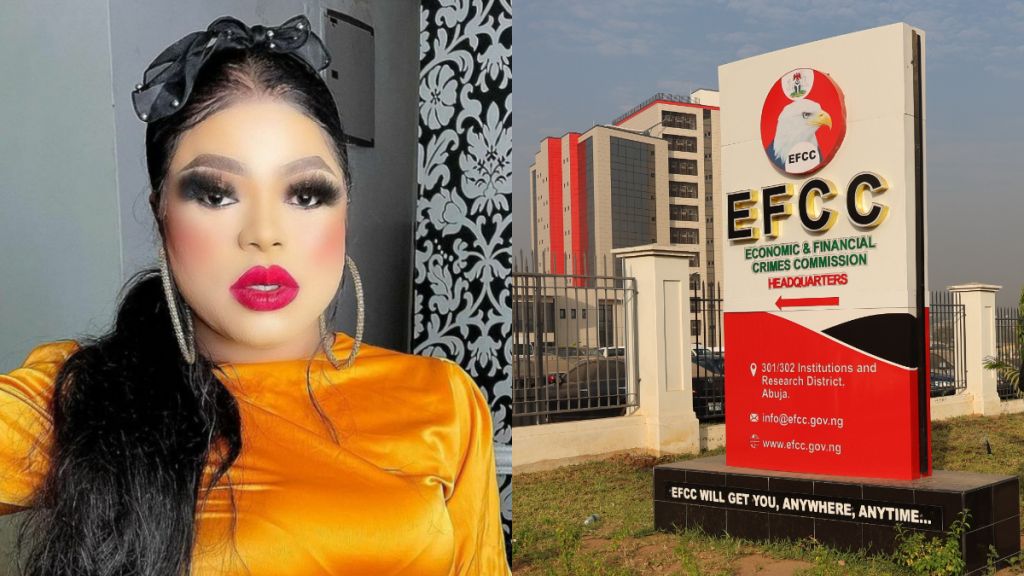 Bobrisky and EFCC. [Facebook]