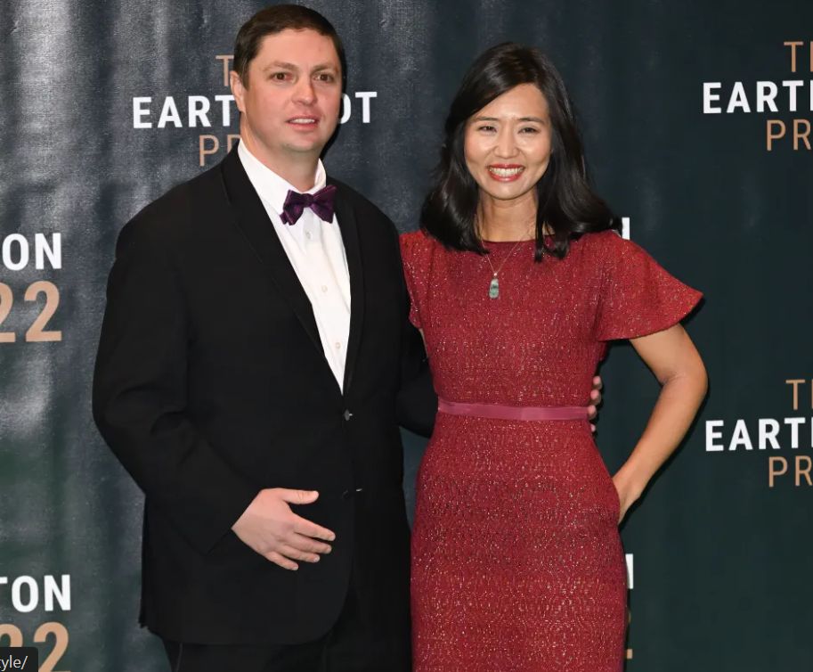 Conor Pewarski and his wife Michelle Wu [Karwai Tang/WireImage - Getty Images]