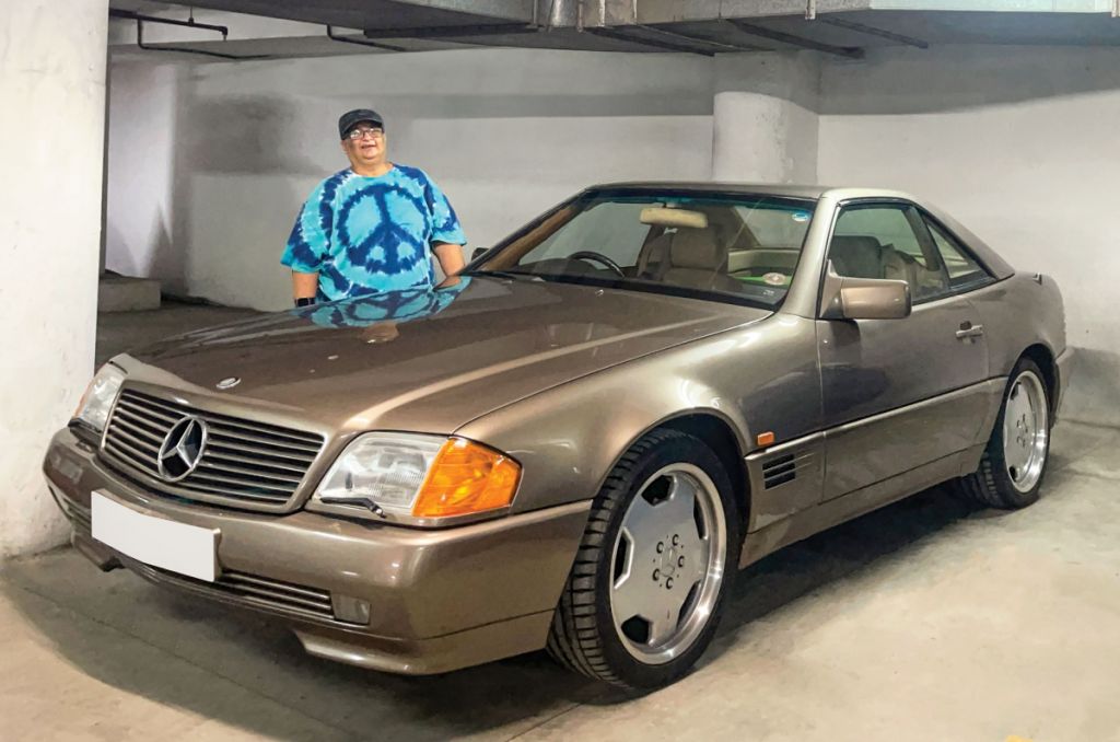 Rashna Batliboi with 1983 Mercedes-Benz 500 SEC 