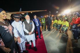 PM Modi arrives in Nigeria, thanks President Tinubu for warm welcome on historic visit