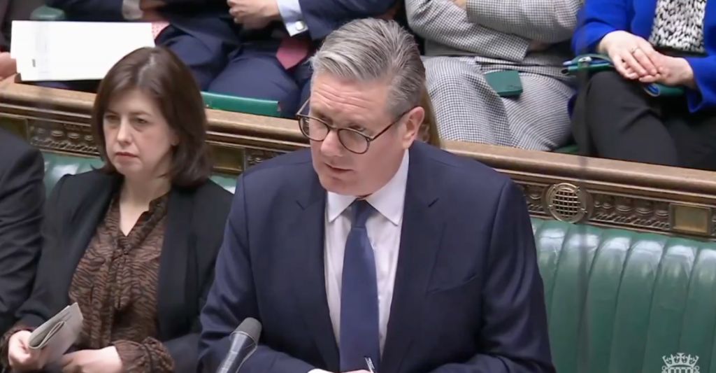 Keir Starmer in PMQs