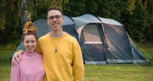 Couple buy a tent