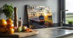 Advent calendar with a train