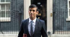 Rishi Sunak outside number 10