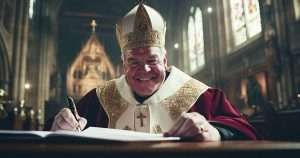 Sam Allardyce as the archbishop of canterbury