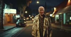 Joe Biden wandering the street