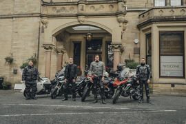 gay motorcycle club outside hotel