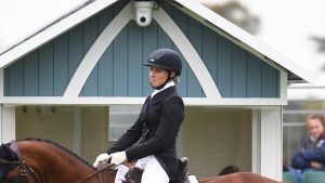 Kentucky Three-Day Event dressage: Liz Halliday-Sharp, who has taken fifth