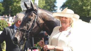 Jessica Harrington, pictured with Alpha Centauri at Royal Ascot in 2018.