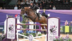 Scottish showjumper Fraser Reed and Westbank Rio in action. Fraser is a rising star of the sport.