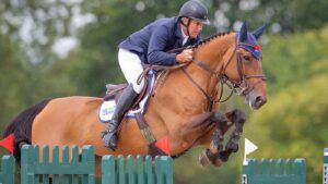 William Funnell makes a return to Nations Cup showjumping teams, jumping double clear on Equine America Billy Picador to help Great Britain win the competition.