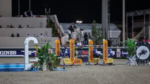 Pictured Swedish Olympic showjumper Rolf-Göran Bengtsson and his Paris Olympic ride Zuccero HV.