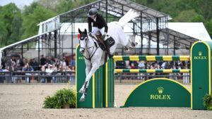 Martin Fuchs and Leone Jei winning the CSI5* Rolex grand prix in 2024. The show has recently announced its charity of the year for 2025.