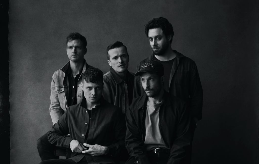 The Maccabees black and white press photograph