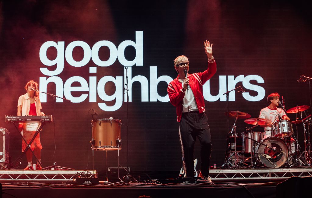 Good Neighbours live at Reading 2024. Credit: Andy Ford for NME