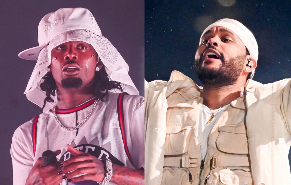 Playboi Carti and The Weeknd. Photo credit: Wagner Meier/Getty Images for Live Nation; Samir Hussein/Getty Images for ABA