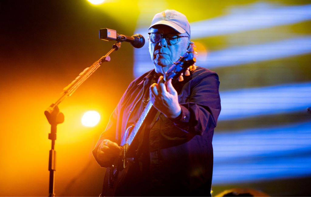 Bernard Sumner of New Order and Joy Division performs live