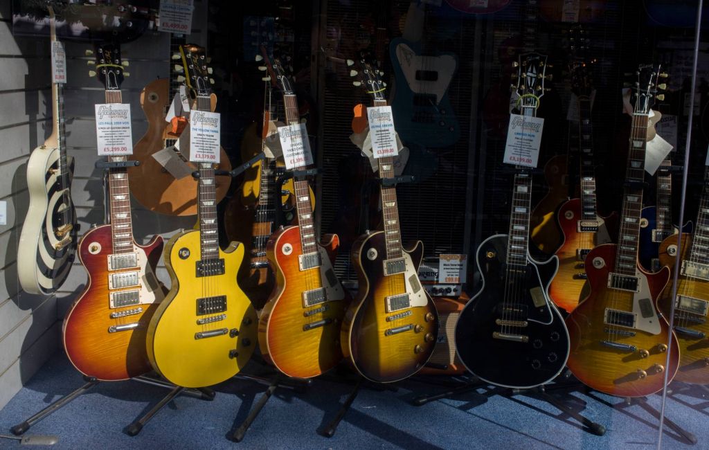 Electric Gibson guitars