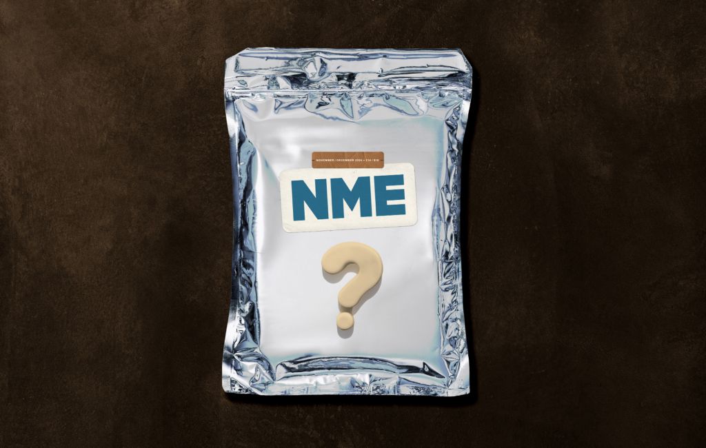 A package with a question mark containing the NME Magazine