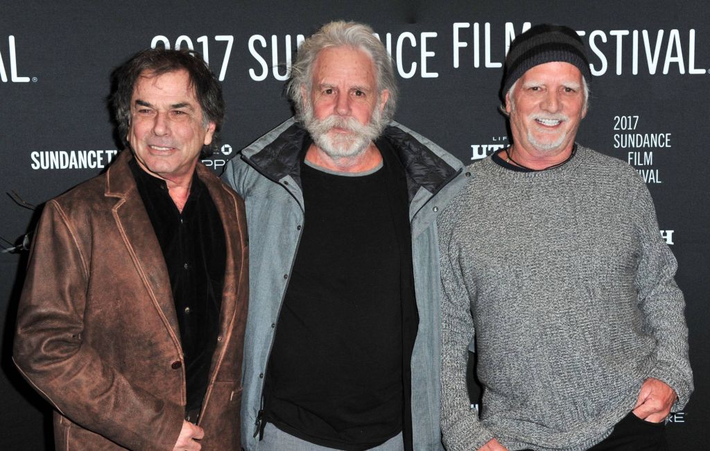 Bill Kreutzmann, Bob Weir and Mickey Hart of the Grateful Dead arrive at the 'Long Strange Trip' Premiere. (Photo by Jerod Harris/Getty Images for Sundance Film Festival)