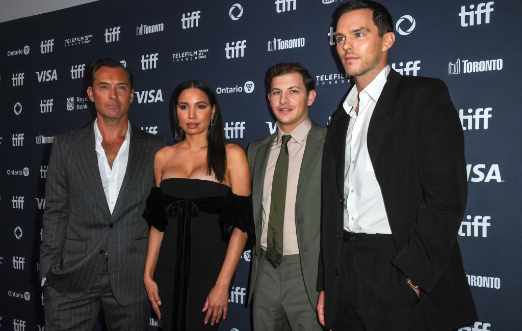 (L-R) Jude Law, Jurnee Smollett, Tye Sheridan and Nicholas Hoult at the North America premiere of 'The Order