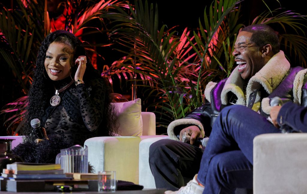 GloRilla and Busta Rhymes at 'Rolling Stone's Musician on Musician' talk. Photo credit: Noemad/Rolling Stone via Getty Images