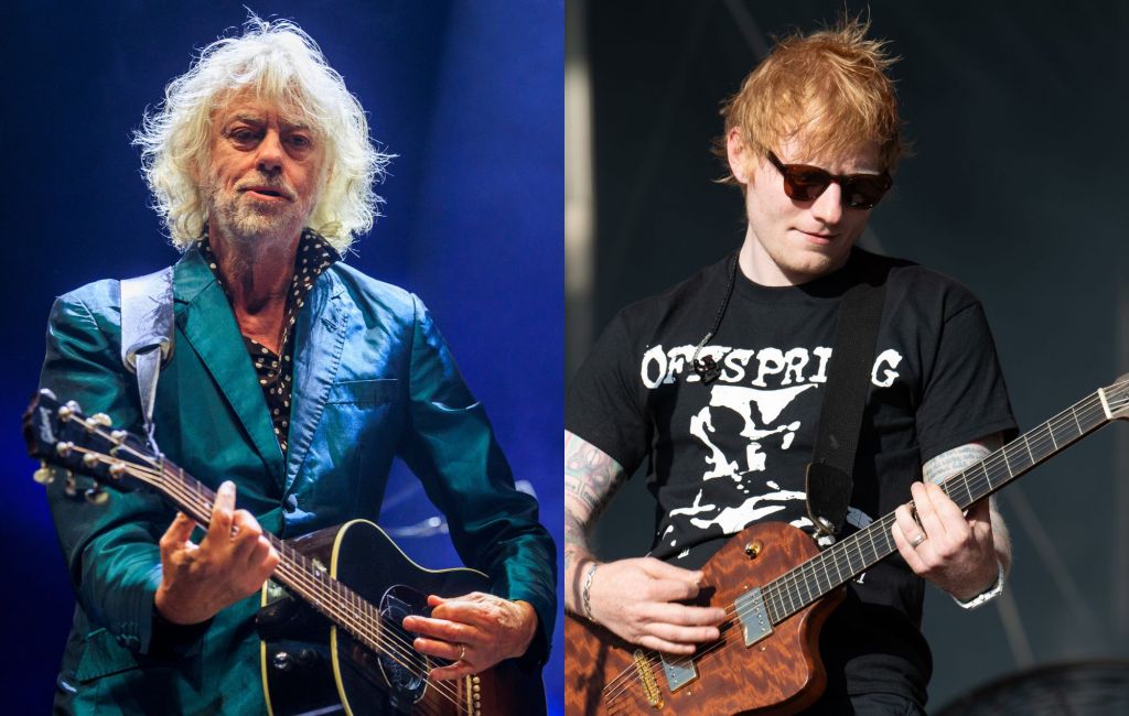 Bob Geldof and Ed Sheeran.