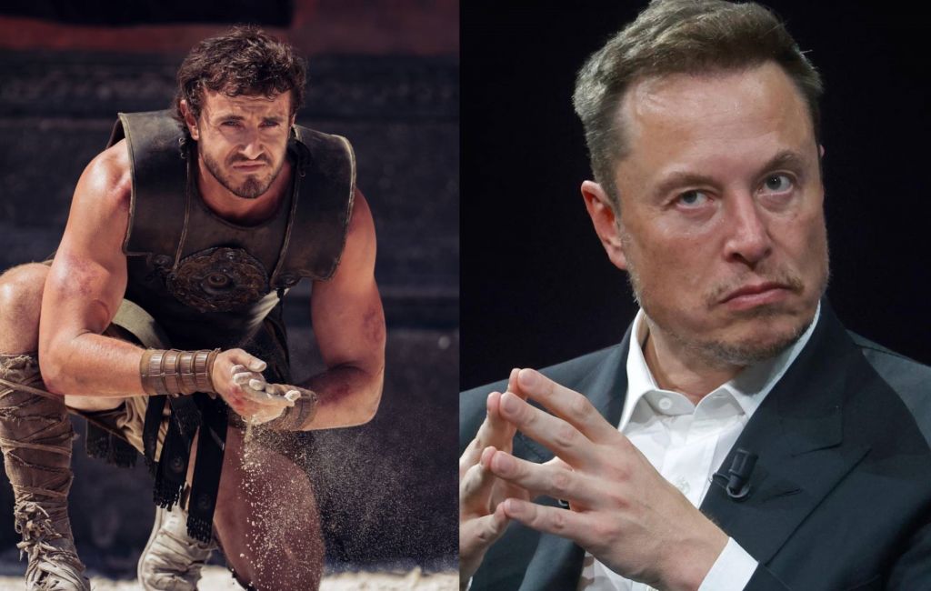 Paul Mescal in 'Gladiator 2' and Elon Musk