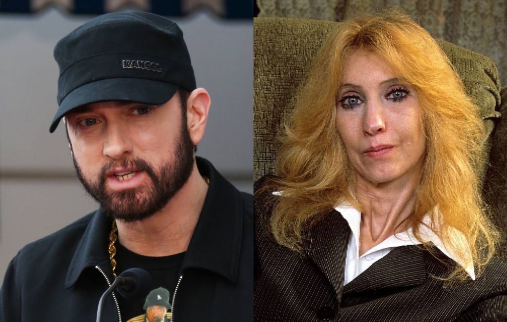 Eminem and Debbie Nelson split image