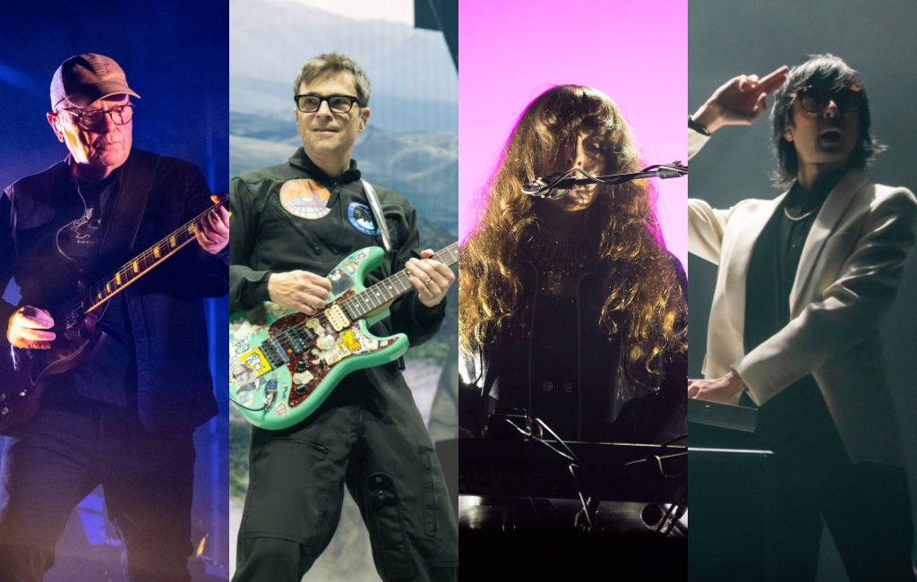 New Order, Weezer, Beach House and Justice. Credit: Scott Dudelson, Steve Jennings, Mauricio Santana and Medios y Media via GETTY