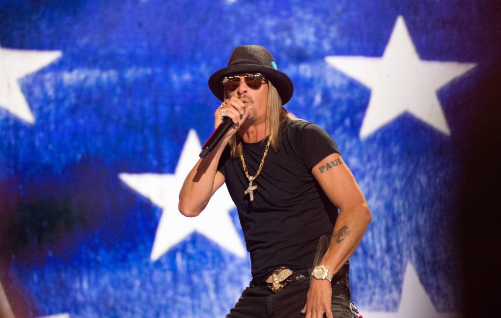 Kid Rock performs during the Republican National Convention (RNC) at the Fiserv Forum in Milwaukee, Wisconsin, US, on July 18, 2024. (Photo by Jacek Boczarski/Anadolu via Getty Images)