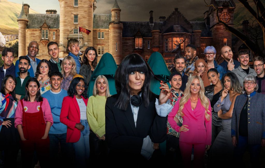 Claudia Winkleman with series three contestants of 'The Traitors'