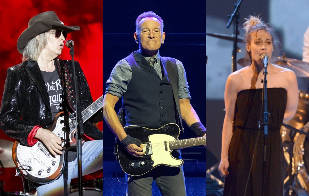 The Waterboys' Mike Scott, Bruce Springsteen and Fiona Apple. Credit Diogo Baptista, Astrida Valigorsky and Scott Dudelson via GETTY