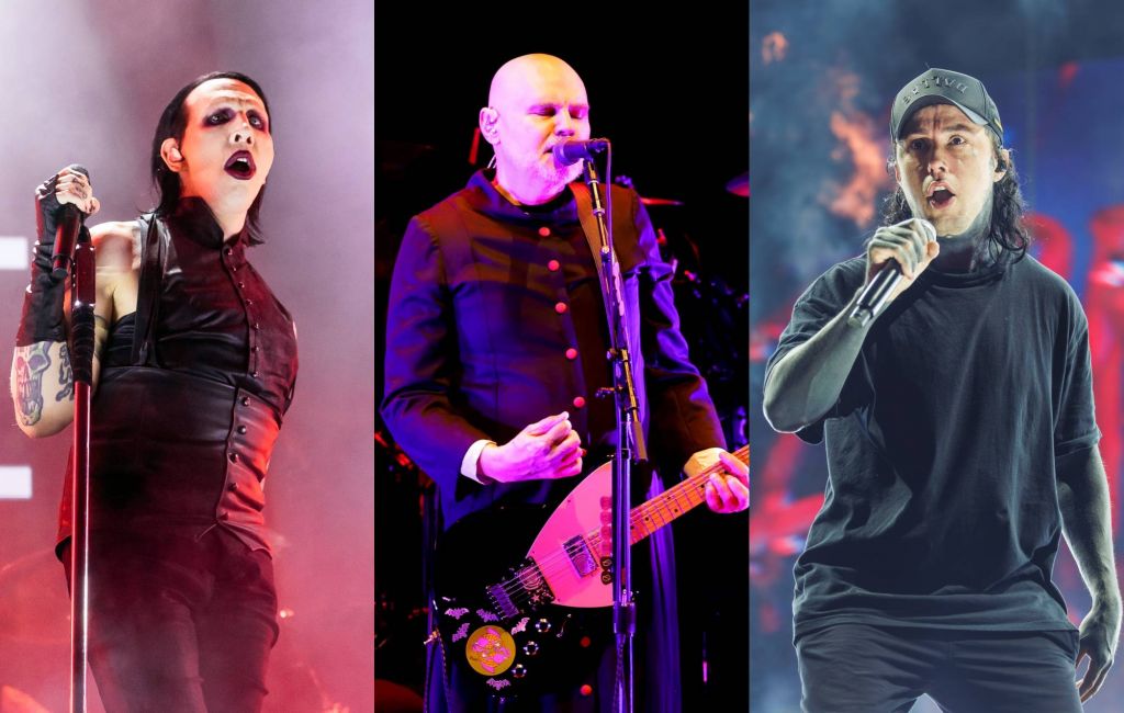 Marylin Manson, Billy Corgan and Ronnie Radke. Credit: Medios y Media, Kevin Winter and Javier Bragado via GETTY