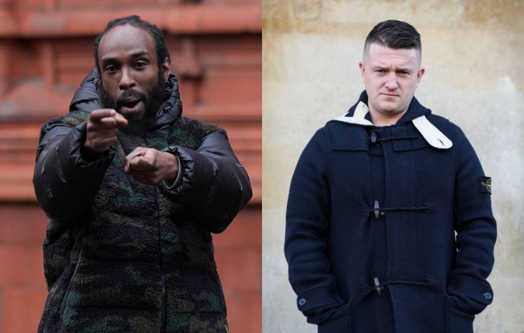 Twista Cheese and Tommy Robinson. Credit: Jacob King and Shannon Jensen Wedgwood via GETTY