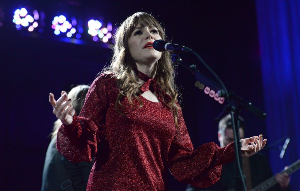 Jenny Lewis of Rilo Kiley performs on stage