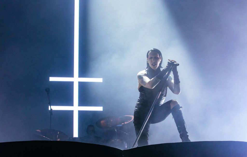 Marilyn Manson performs during a concert as a part of Machaca Fest 2024 at Paqrque Fundidora on November 30, 2024 in Monterrey, Mexico. (Photo by Medios y Media/Getty Images)