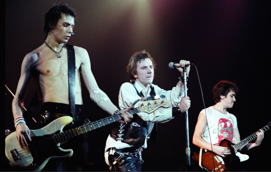 Sex Pistols perform live at The Winterland Ballroom in 1978 in San Francisco