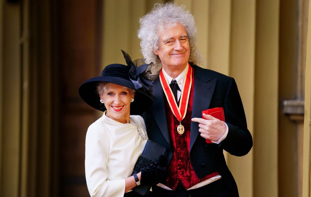 Brian May with wife Anita Dobson