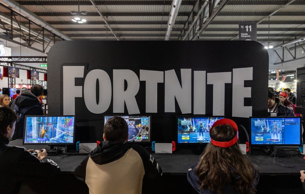 Gamers play Fortnite at Milan Games Week & Cartoomics 2024.