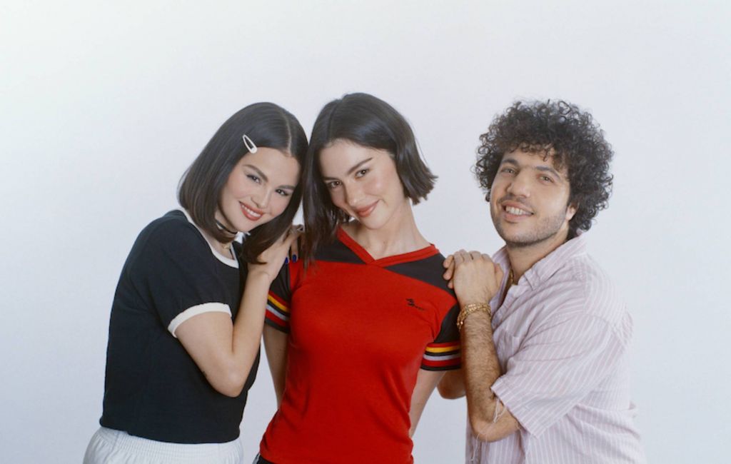 Selena Gomez, Gracie Abrams and Benny Blanco. Credit: Aidan Cullen