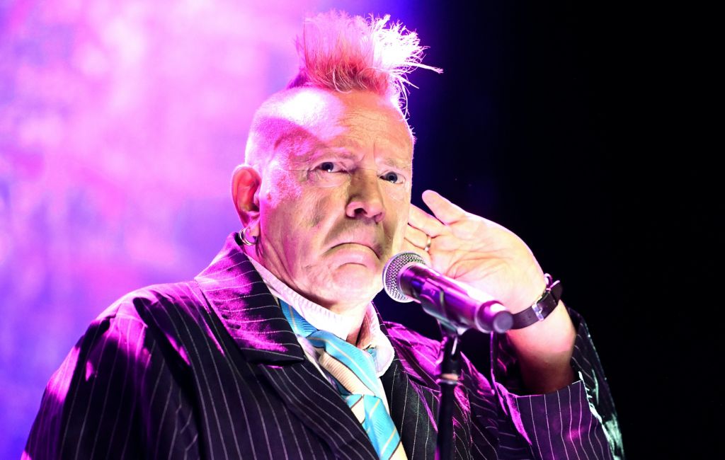 John Lydon performing live on stage