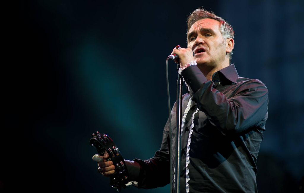 Morrissey performs live on the pyramid stage during the Glastonbury Festival at Worthy Farm, Pilton on June 24, 2011. (Photo by Ian Gavan/Getty Images)