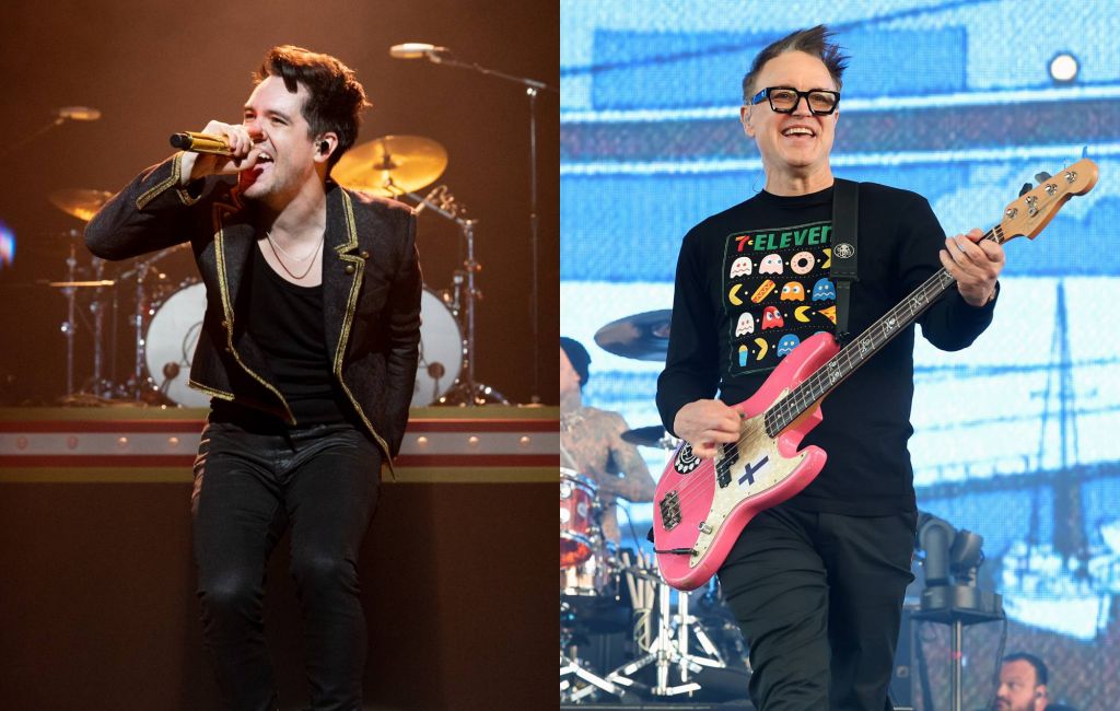 Panic! At The Disco and Blink-182. Credit: Shirlaine Forrest and Monica Schipper via GETTY