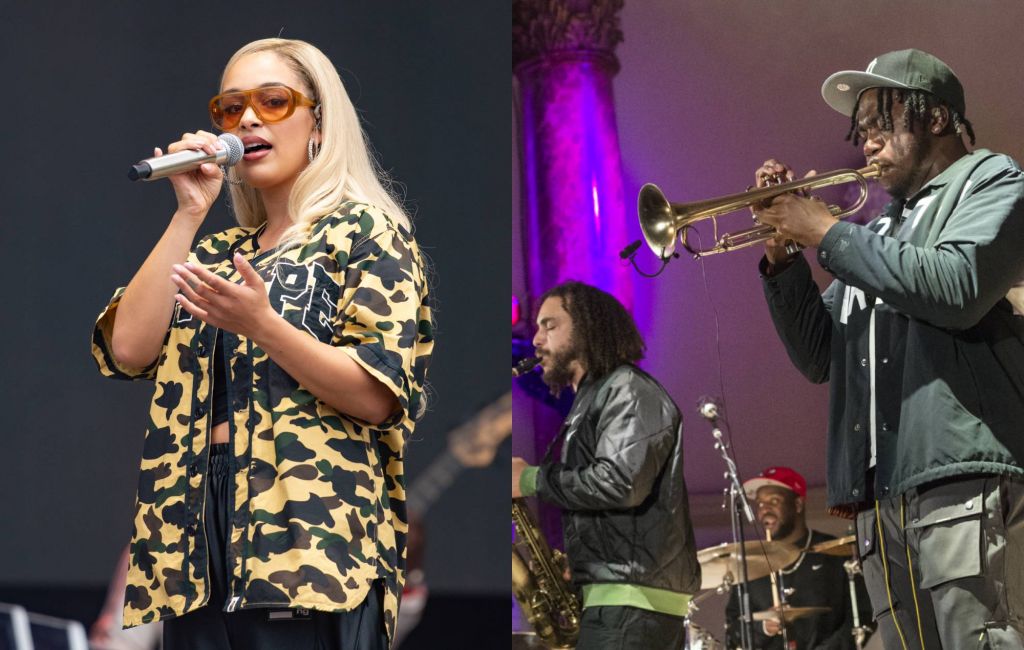 Jorja Smith and Ezra Collective. Credit: Joseph Okpako and Steve Thorne via GETTY