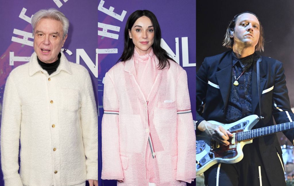 David Byrne, St. Vincent and Arcade Fire's Win Butler. Credit: John Nacion, Sean Zanni and Gus Stewart via GETTY