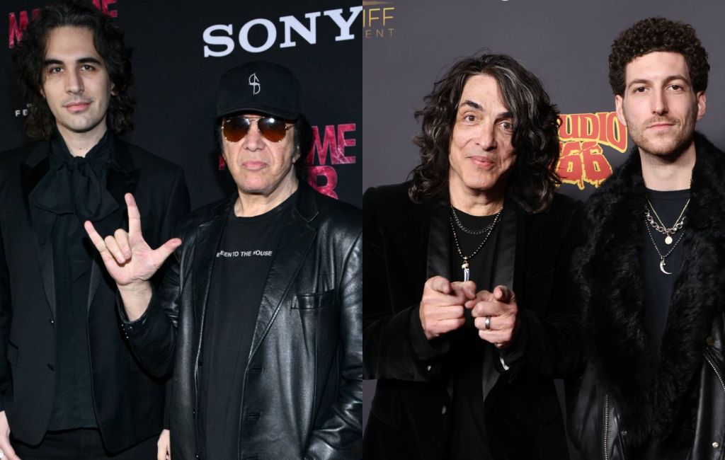 Paul Stanley, Evan Stanley, Nick Simmons and Gene Simmons